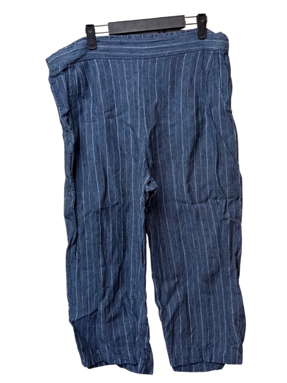 Cielo Blu Blue Pinstripe Linen Chinos